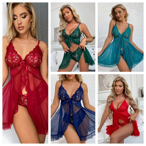 V-neck lace camisole multi-color bra