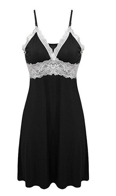Black camisole dress pajama camisole dress sexy short skirt black doll dress lace underskirt dress