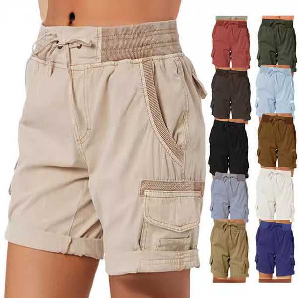 High Waist Women's Overalls Casual Pants Loose Wide Leg Shorts