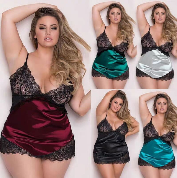 Lace Deep V Sexy Satin Sexy Lingerie