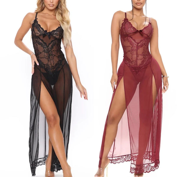 Temptation of mesh see-through dress