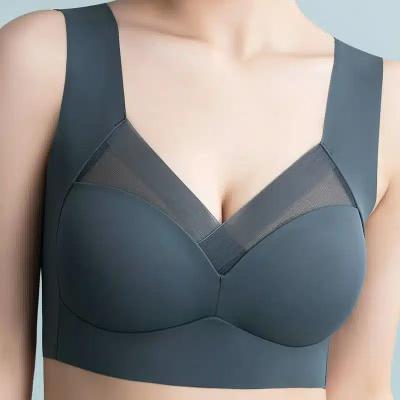 Summer sexy plus size deep cup wireless push up bra