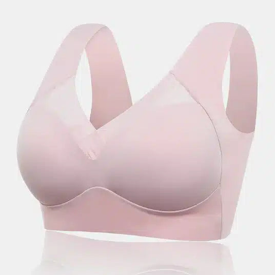 comfortable plus size push up bras for large busts- pink