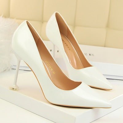 Elegant Women Patent Leather Wedding Bridal High Heels