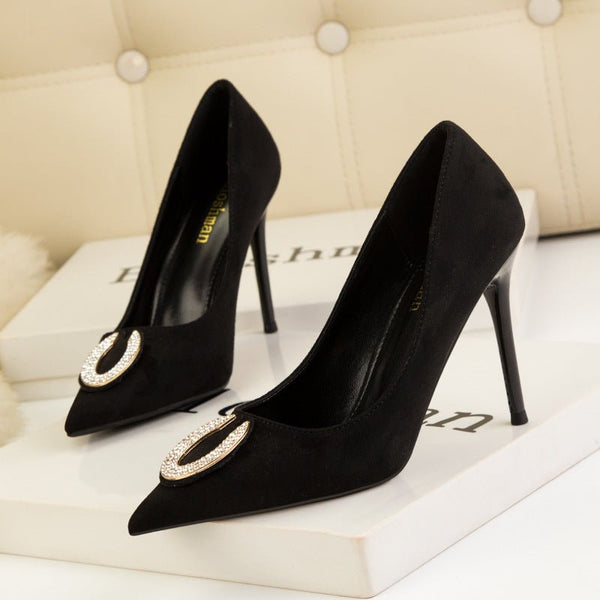 Fashion Retro Shallow Mouth High Heels