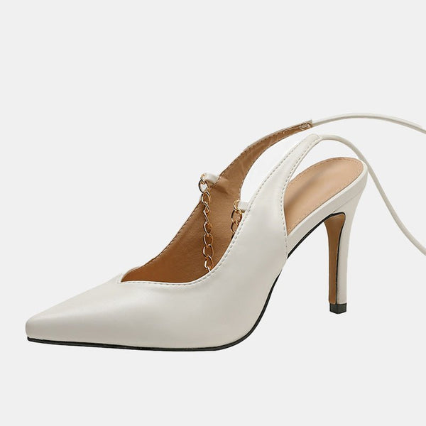 Heather Lace-up Pumps
