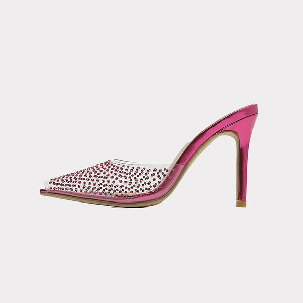 Lavinder Crystal PVC Mules