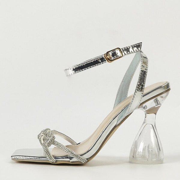 Lotus Blossom Rhinestone Sandals
