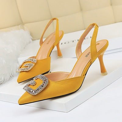 Metal Rhinestones Wedding Party High Heels