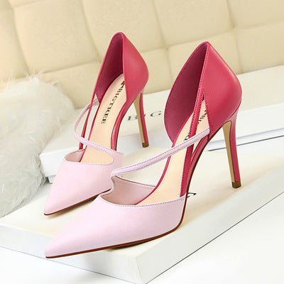mixed-color-hollow-block-heels
