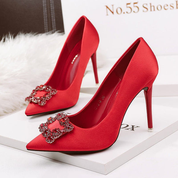 Shallow Mouth Diamond High Heels