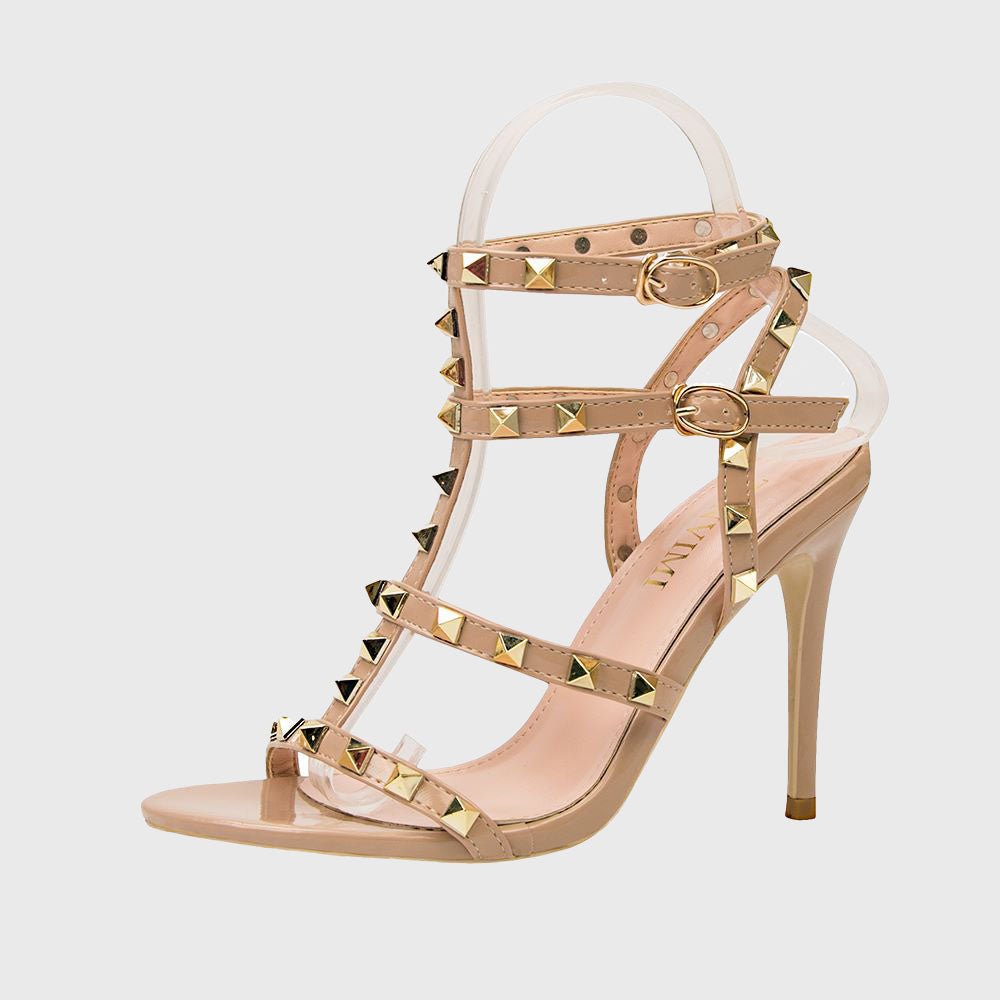Luxury Women's High Heel Sandals Formal Shoes Stiletto Designer Pumps Formal Events Designer Shoes Black Gold Gold Wedding