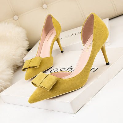 Sweet Flock Slim Fit Pointed Toe Office 7CM Thin High Heels